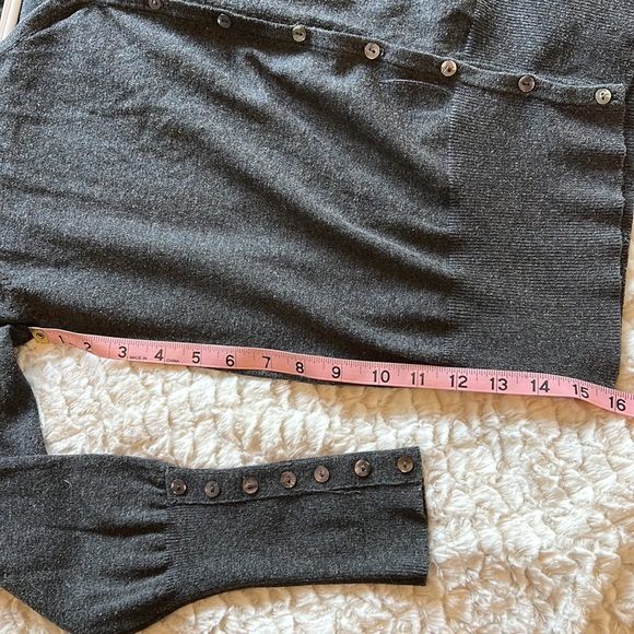 Beecher Brook Dark Grey button cardigan - Picture 4 of 5